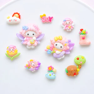 Set charm Hello Kitty thiên thần pastel – kitty đàn violin, cánh angel, kẹo ngọt, cầu vồng phong cách Barbie dễ thương