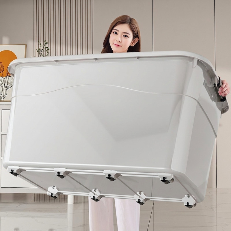 Thùng Đựng Đồ Lớn 90L - 135L Có Nắp ENODA HOME, Thùng Nhựa Đựng Đồ Chơi, Quần Áo Cực Lớn Có Bánh Xe Q010