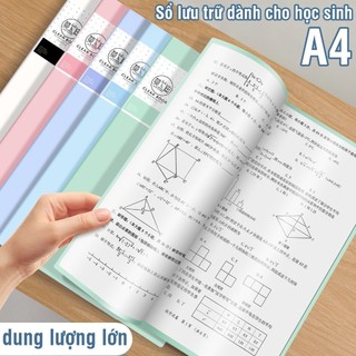Tệp Tài Liệu A4 Đa Năng 20/30/40/60 Lá - File Đựng Giấy Tờ Nhựa PP Dày, Chống Thấm Cho Học Sinh