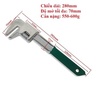 Cờ lê F đa năng cỡ lớn cờ lê góc vuông cờ lê ống nước cờ lê cấp nước Kìm chữ F,280mm,Khuôn cờ vuông,Có thể điều chỉnh