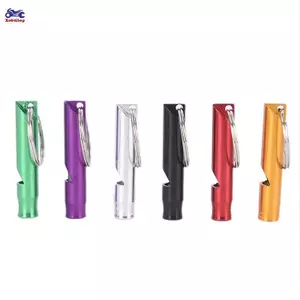 Mặt dây chuyền còi kim loại XOITOP có móc khóa cho còi kích thước nhỏ khẩn cấp sinh tồn VN