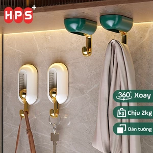 Móc Dán Tường Chịu Lực HomeMate Xoay 360 Độ, Móc Treo Đồ Siêu Dính Sang Trọng Không Cần Khoan