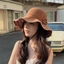 Mũ Chống Nắng Mới Phong Cách Mùa Hè Sóng Cạnh Lớn Xô Nón Nữ Đi Biển Du Lịch Dệt Kim Chống Nắng Hoa Thoáng Khí Mũ Chống Nắng