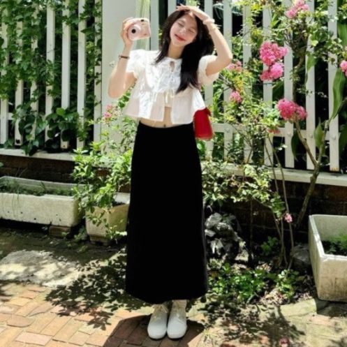 Chân Váy Đen Dáng Dài Form Midi Co Dãn (ẢNH THẬT)M8988 - SamHi Closet