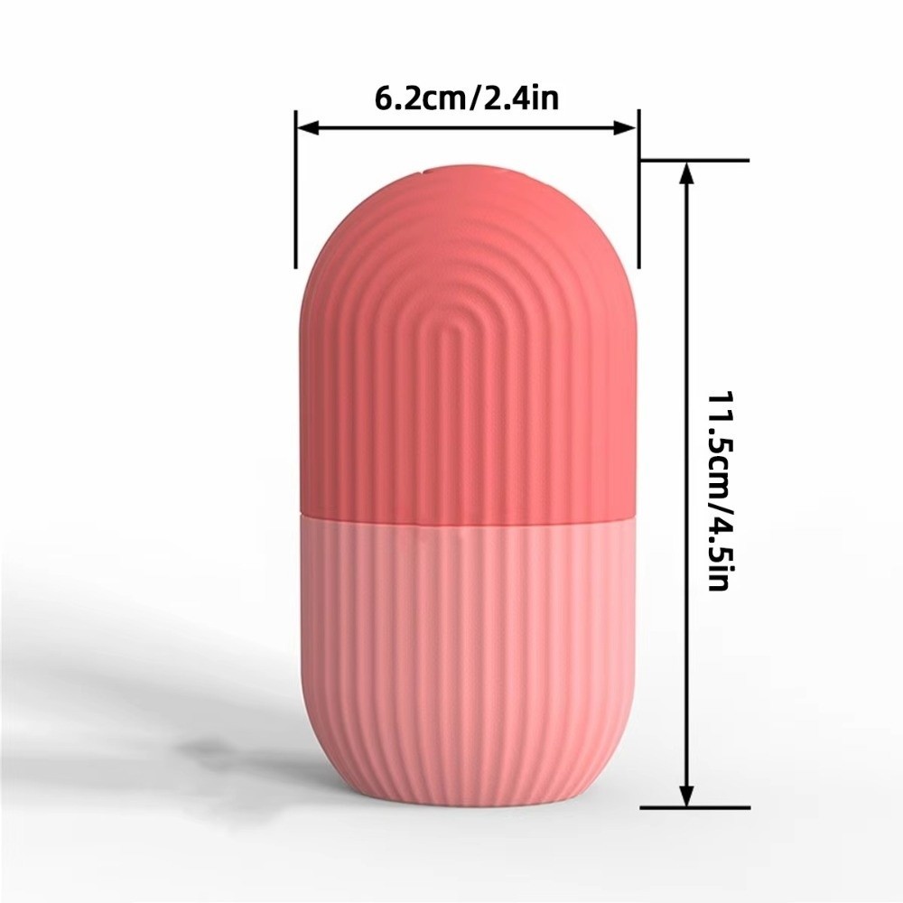 Khuôn làm đá viên mặt GILL, Con lăn đá mặt tự làm bằng silicon, Dụng cụ Massage làm đẹp tẩy lông mặt để chăm sóc sắc đẹp và da