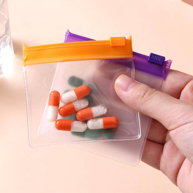 HFSHY 20 Chiếc Có Thể Tái Sử Dụng Dây Kéo Thuốc Túi Du Lịch Di Động Mini Nhỏ Med Tổ Chức Chống Thấm Nước Nhẹ Cho Thuốc Hàng Ngày VN