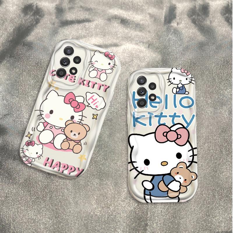 Thích Hợp Cho Samsung A13 A23 A33 A53 A32 A52 A52S 5G 3D Mềm TPU Kitty Rilakkuma Ốp Điện Thoại Chống Sốc
