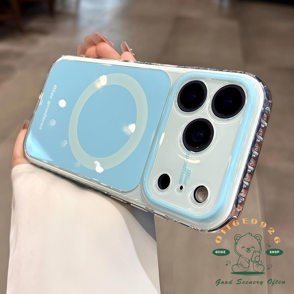 【 Ốp lưng iPhone17 】 Vỏ điện thoại từ tính túi khí IMD iphone17 Pro Max 16 15 cho vỏ iPhone Vỏ mềm silicon TPU chống sốc