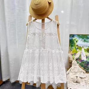 Mùa hè giữa dài phong cách phương Tây ren cỡ lớn ren mỏng khâu áo Vest không tay nữ