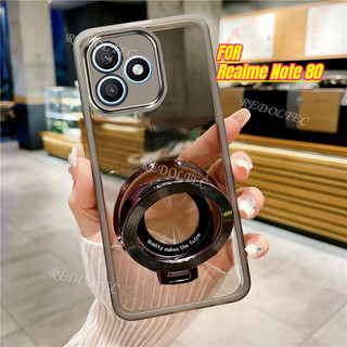 Ốp lưng Realme Note 80 Thiết kế mới Giá đỡ từ tính Vỏ trong suốt Realme Note80 Vỏ điện thoại mềm trong suốt siêu mỏng có bảo vệ ống kính máy ảnh