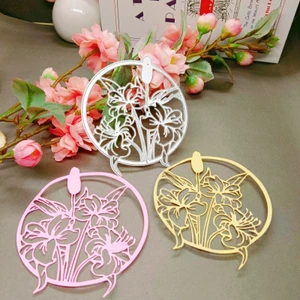 Tulip Rỗng Kim Loại Tròn Thép Carbon Cắt Khuôn Handmade DIY Album Ảnh Thiệp Chúc Mừng Cắt Chết Trẻ Em Sáng Tạo Giấy Thủ Công Sổ Lưu Niệm Dập Nổi Khắc Bản Mẫu