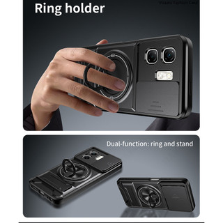 Mới Trượt Ống Kính Funda Cho Infinix Smart 9 HD Ốp Lưng Vòng Xoay Từ Tính Cho Infinix Hot 50i Ốp Lưng Có Thể Gập Lại Chân Đế Vỏ Giáp