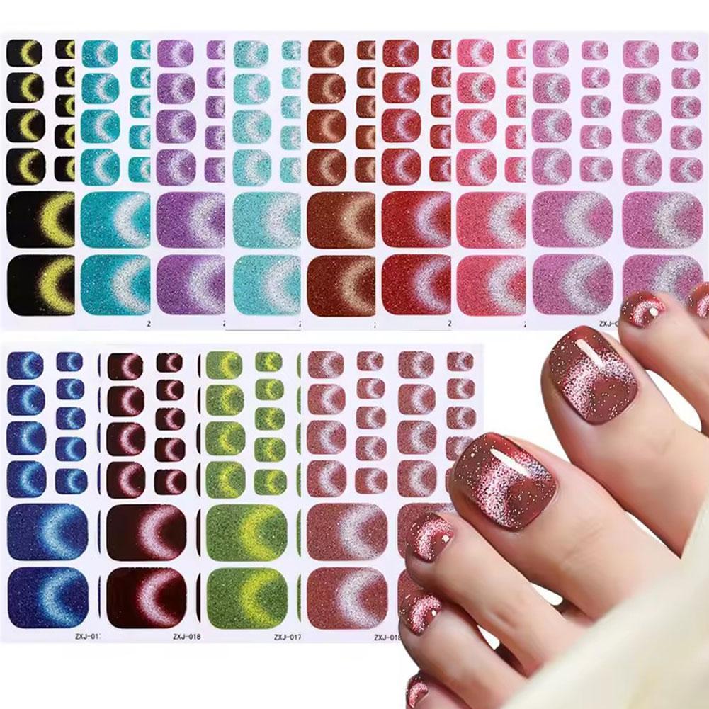 Miếng dán móng chân dạng bột vảy Miếng dán đầy đủ Trang trí móng tay ba chiều đơn giản Z3a6