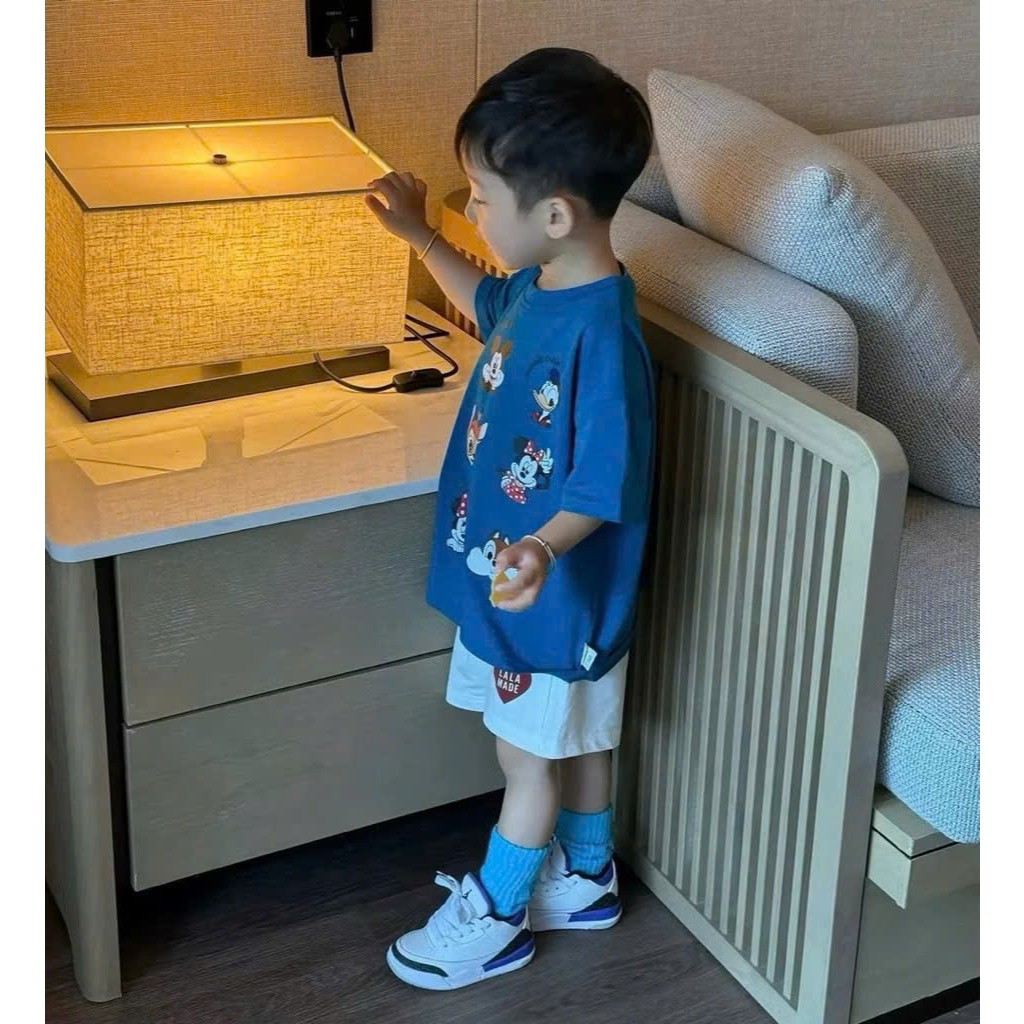 Sét Bé Gái HỌA TIẾT MICKY MÈO QC65 K.Kid Bộ Mùa Hè Cotton Mát Size 8-20kg M65