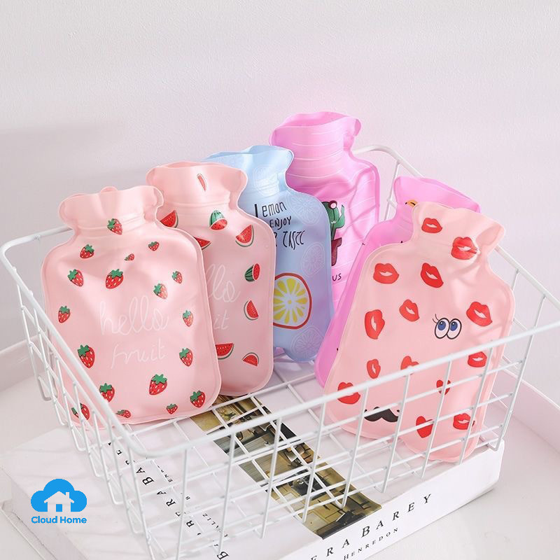 Túi sưởi tay mini chống nổ chứa nước nóng dành cho trẻ em và học sinh, có hình hoạt hình.