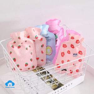 Túi sưởi tay mini chống nổ chứa nước nóng dành cho trẻ em và học sinh, có hình hoạt hình.