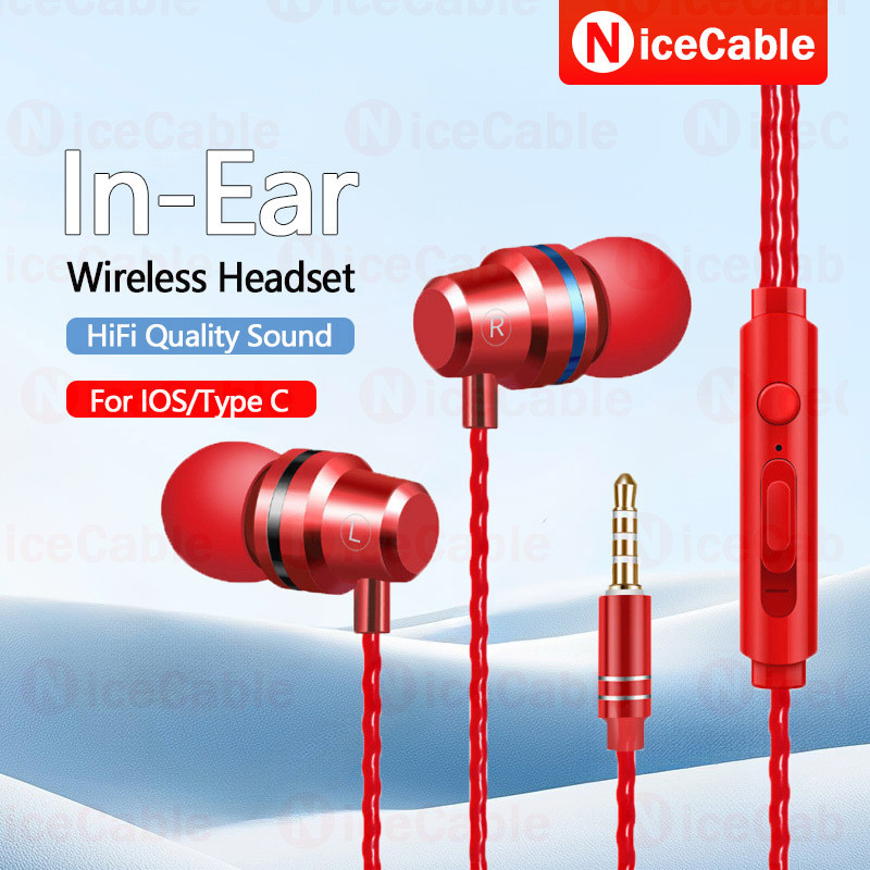Tai nghe có dây trong tai Chất lượng âm thanh HiFi Giảm tiếng ồn Âm thanh nổi Tương thích rộng rãi với tai nghe có dây 3,5mm / loại C cho điện thoại Máy tính bảng
