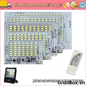 ORDOBOX 1 Bảng đèn LED, Bảng nguồn sáng trắng SMD5730, 25 / 40 / 60 / 100 / 250W với bộ điều khiển từ xa Đèn pha điều khiển từ xa độ sáng cao