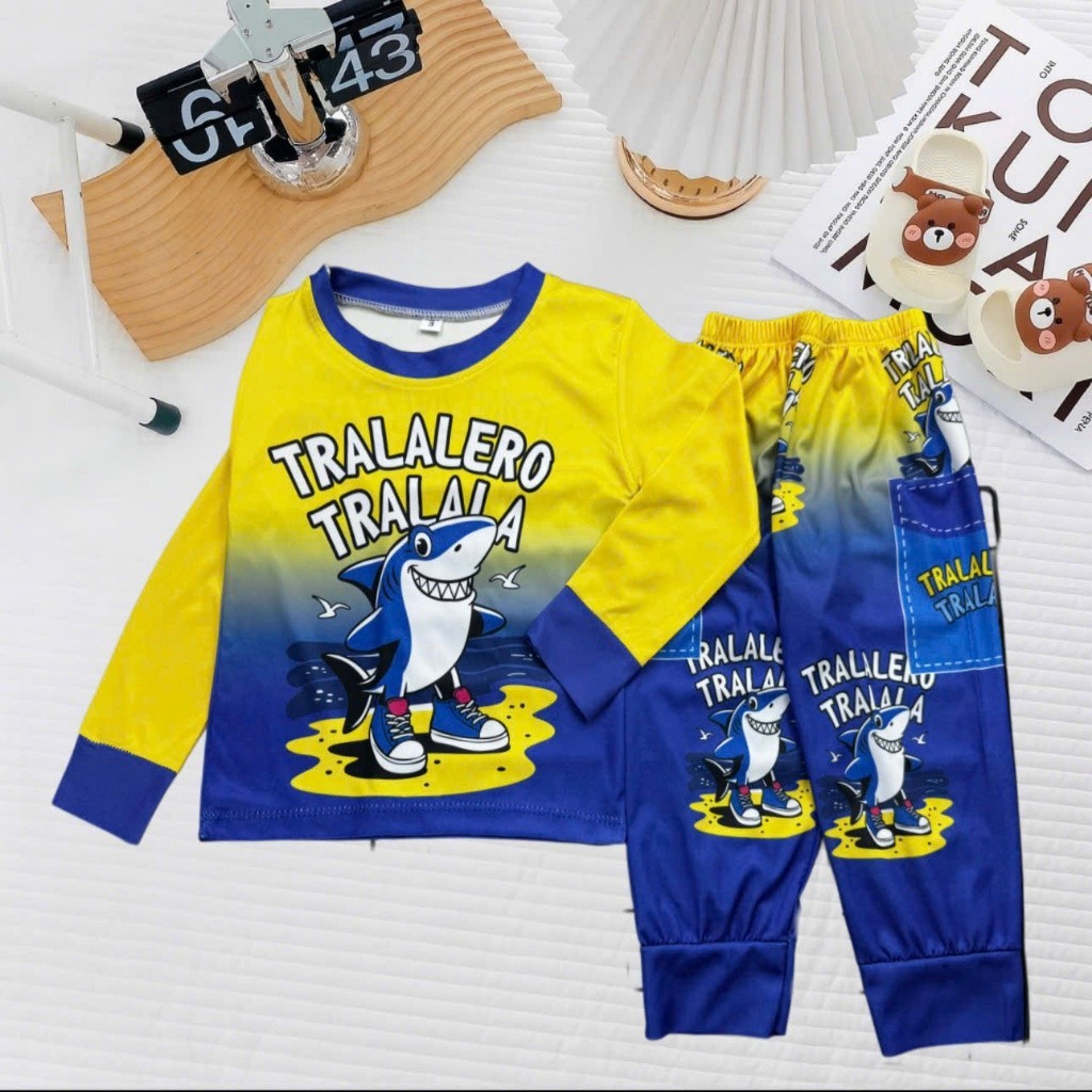 Sét đồ thu đông cho bé 7-50kg COMBO 3Bộ/3màu TREND hoạt hình TUNGTUNG SAHUA