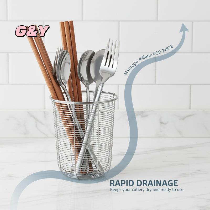 [G & Y-t] Giá đỡ Chopsti bằng thép không gỉ 304 Dụng cụ sắp xếp nhà bếp treo cống cho giải pháp lưu trữ tường Khu vực nướng bánh [Mới]