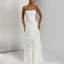 Spaghetti Strap Dress For Women Soft Polyester Fabric A Line Dress Elegant Party