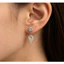 Thời trang nữ: Bông tai zircon thiết kế giọt nước và hình kim cương - mát mẻ và đa năng