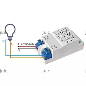 Cảm biến vi sóng JUIC, Radar vi sóng phát hiện chuyển động 220V, Dễ dàng cài đặt Công tắc cảm biến tự động 5,8 GHz có thể điều chỉnh Điều khiển ánh sáng