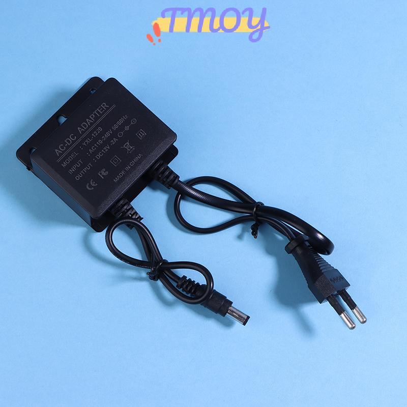 TMOY DC 12V 2A Camera Quan Sát Bộ Chuyển Đổi Nguồn Điện Ngoài Trời Chống Nước Nguồn Điện EU Cắm Adapter Quan Sát An Ninh Giám Sát Camera Sạc TMOY