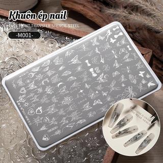 Miss Gooey Lưới Mới Dòng Pháp Dập Móng Tay Tấm Cho Móng Tay Nghệ Thuật Trang Trí Chuyển Hoa Văn Khuôn Công Cụ Với Dập Thiết Kế Mẫu