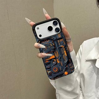 Retro Khối xây dựng độc đáo Xu hướng thời trang Vỏ mềm nửa gói Thích hợp cho iPhone 17promax 11 12 13pro 14promax 15 16plus 17pro 14 16pro Ốp điện thoại chống sốc