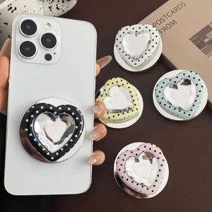 Popsocket Chấm Bi Họa Tiết Trái Tim Nam Châm Có Thể Gập Lại Giá Đỡ Điện Thoại Nam Châm