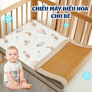 Chiếu Mây Điều Hòa Lụa Lạnh Cao Cấp Cho Bé, Thảm Mát Cho Bé Thoáng Khí, An Toàn, Hình Dễ Thương