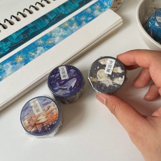 Washi tape BGM Sky Vol.2 in nhũ foil stamping