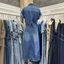 Đầm denim tay ngắn nữ mỏng phong cách Hồng Kông, phù hợp mùa hè