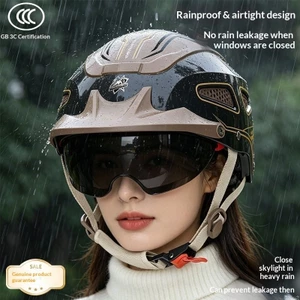 QMP 3C Được Chứng Nhận Xe Máy Điện Mũ Bảo Hiểm Unisex Mùa Hè Chống Nắng Nửa Mũ Bảo Hiểm Cửa Sổ Bốn Mùa Mũ Bảo Hiểm Đa Năng