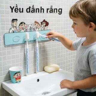 Giá đỡ bàn chải đánh răng treo tường Acrylic trong suốt Không cần khoan Phòng tắm chống nước 3 4 khe cắm sắp xếp