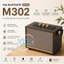 Loa Bluetooth Retro M302 Mini, Thiết Kế Gỗ Sang Trọng, Nghe Nhạc FM USB Thẻ Nhớ, Sạc Type-C
