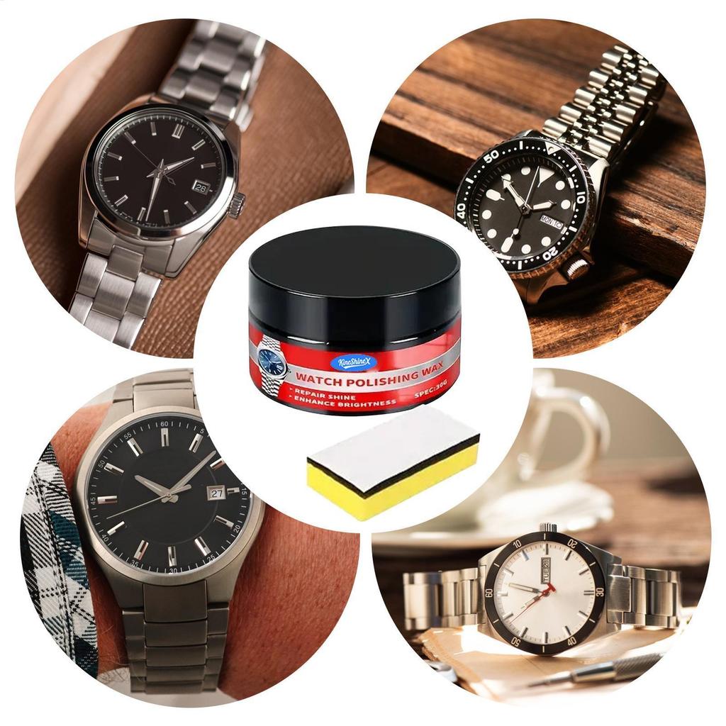 Đồng hồ loại bỏ vết xước Bộ pha lê với miếng bọt biển 30g Đồng hồ Kem đánh bóng trầy xước để phục hồi bóng Làm sạch bằng đồng thau không gỉ mueadsyvn