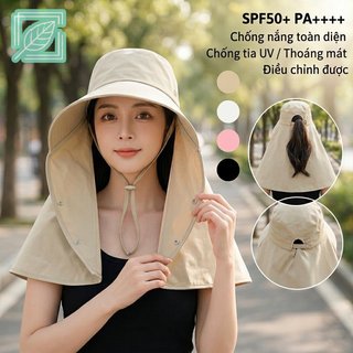 Vành Rộng Mũ Chống Tia UV Cho Nữ, Mặt Cổ Thông Khí, Dễ Điều Chỉnh - Perfect cho Du Lịch Bãi Biển
