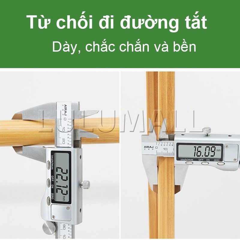 Kệ Treo Quần Áo Đa Năng Có Kệ Để Đồ Tre Gấp Lại Dễ Dàng Kết Hợp Treo Và Cất Quần Áo Giày Dép