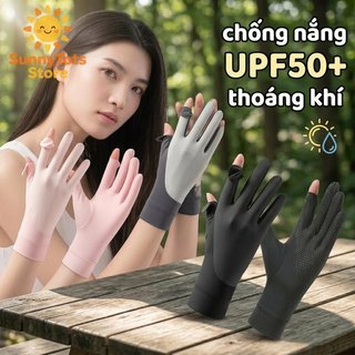 Găng tay Ice Silk UPF50 thoáng khí, chống nắng,ideal cho lái xe ngoài trời