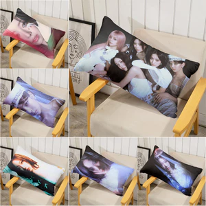 Vỏ gối Kpop ITZY 'Motto 'Vỏ gối bằng vải Polyester hình chữ nhật một mặt, có thể giặt được, Thích hợp để trang trí phòng khách giường Sofa (Không bao gồm lõi)