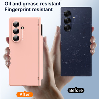 Tích hợp khe cắm bút và miếng dán kính cường lực bảo vệ ống kính bản lề cho Samsung Z Fold 7 6 5 4 3 2 Vỏ chống sốc chống vân tay