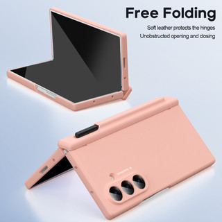 Tích hợp khe cắm bút và miếng dán kính cường lực bảo vệ ống kính bản lề cho Samsung Z Fold 7 6 5 4 3 2 Vỏ chống sốc chống vân tay