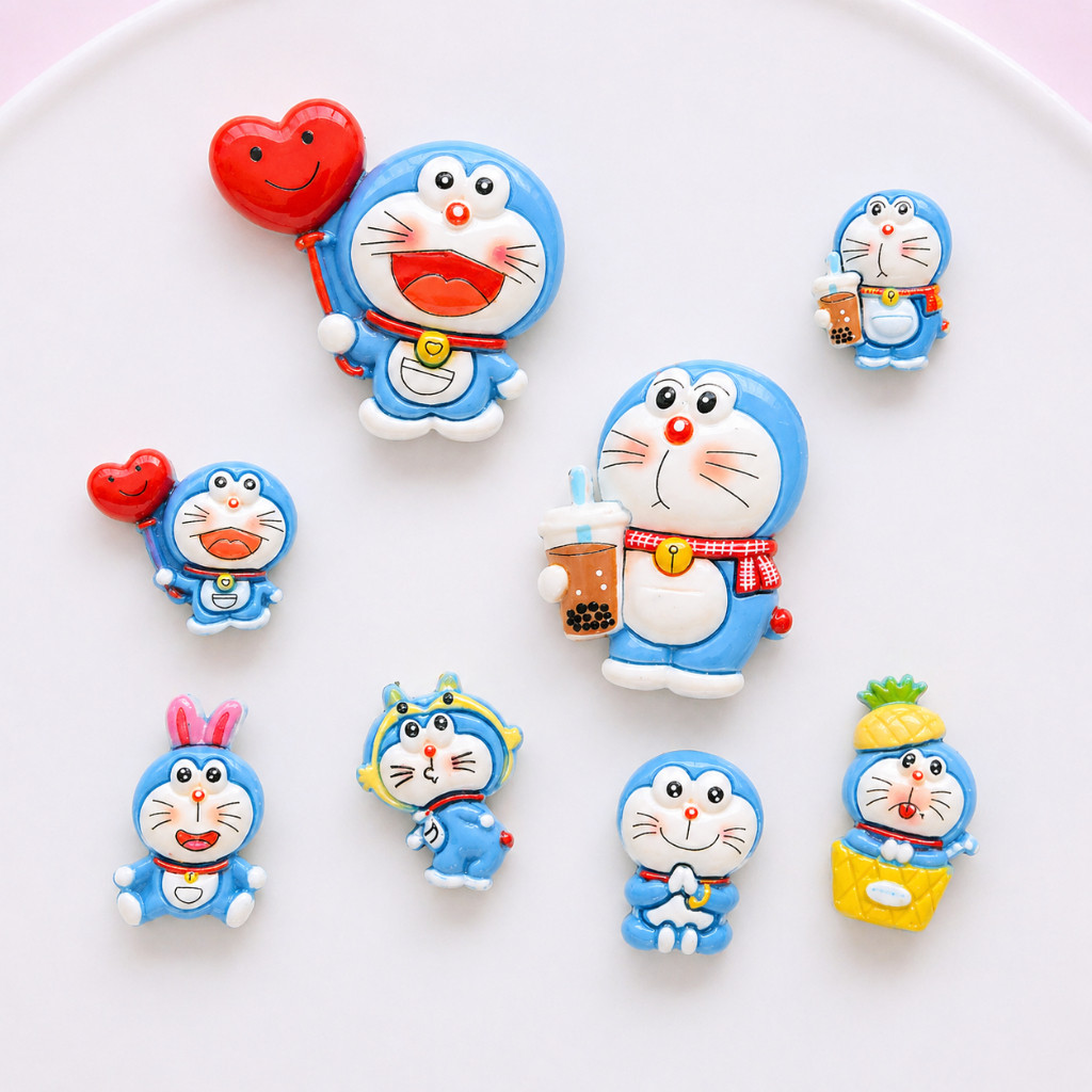 Set Charm Doraemon Full Collection – Trà Sữa, Love, Costume & Home Cute Resin Cao Cấp Gắn Dép Crocs Decor 2026