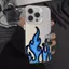 Ốp Lưng Cho Redmi Note 14 13 Pro 12 Pro 11 Pro 11s 10 10s 14C 13C A3 A2 A1 12C 12 10C 9C Blue Flame Fire Cool Thẩm Mỹ Nhiều Màu Sắc Bạc Chống Sốc Vỏ Điện Thoại Mềm