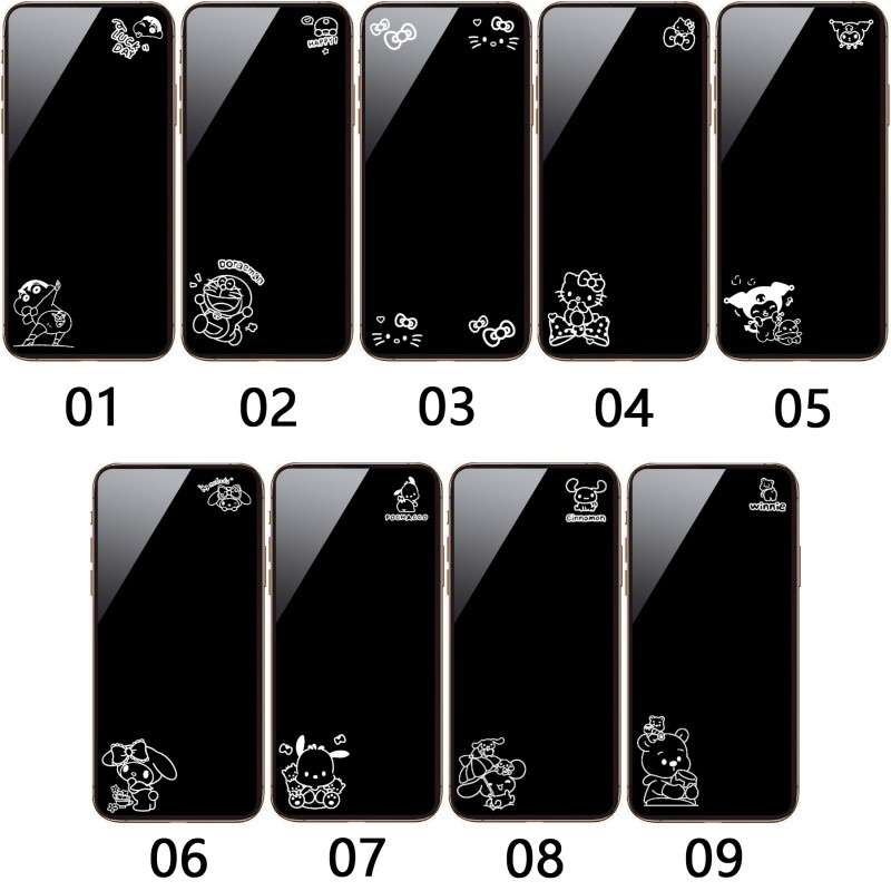 Bảo Vệ Màn Hình Cho iPhone 17 16 15 14 13 Pro max plus Bảo Vệ Toàn Diện Kính Cường Lực Hoạt Hình 6D Shadow 15Pro 15Promax 15Plus 16Pro 16Promax 16Plus 17Pro 17Promax