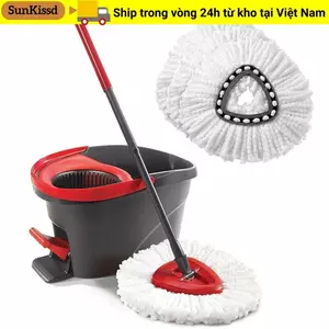 SUNKISSD Phụ kiện thay thế Cây lau nhà quay dễ dàng làm sạch cho O-Cedar / Vileda
