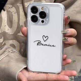 Ốp điện thoại trong suốt thời trang hợp thời trang sáng tạo tiếng Anh Thích hợp cho iPhone 17promax / 15pro / 16 / 12 / 11pro / xsmax / 14pro / 13promax Vỏ chống va đập
