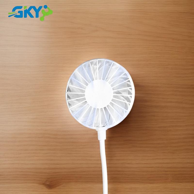 GKY 1 Cái Im Lặng Làm Mát Không Dây Mini Chơi Cắm Quạt Mùa Hè Dài USB Sạc Quạt Cầm Tay GKY